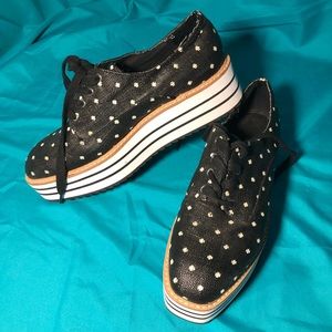 Zara platform polka dots shoes